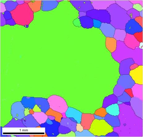 Secondary recrystallized Goss grain