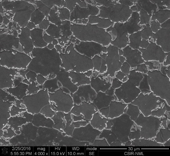 microstructure modification between the conventional DP590 and modified DP590 microstructure: